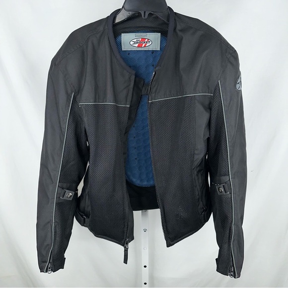 Joe Rocket Other - Joe Rocket Men's Black Full Zip Collared Motorcycle Jacket - Size Small